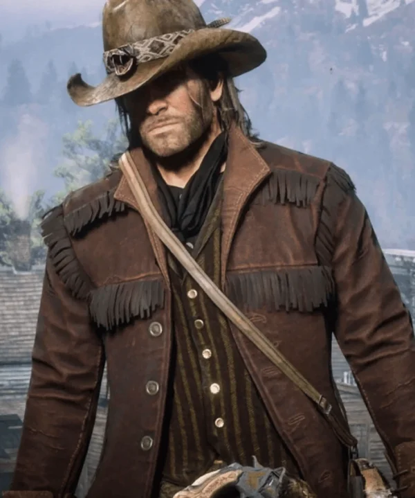 RDR 2 Arthur Morgan Fringe Leather Jacket - Image 2